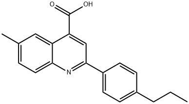 6-METHYL-2-(4-PROPYLPHENYL)QUINOLINE-4-CARBOXYLICACID Struktur
