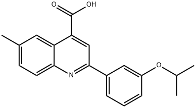 2-(3-ISOPROPOXYPHENYL)-6-METHYLQUINOLINE-4-CARBOXYLIC ACID Structure