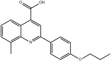 8-METHYL-2-(4-PROPOXYPHENYL)QUINOLINE-4-CARBOXYLIC ACID Structure