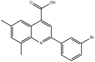 2-(3-溴苯基)-6,8-二甲基-喹啉-4-羧酸,445260-10-6,结构式