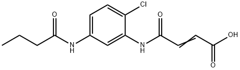 (E)-4-[5-(ブチリルアミノ)-2-クロロアニリノ]-4-オキソ-2-ブテン酸 化学構造式