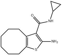 2-AMINO-N-CYCLOPROPYL-4,5,6,7,8,9-HEXAHYDROCYCLOOCTA[B]THIOPHENE-3-CARBOXAMIDE 化学構造式