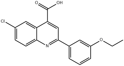 6-氯-2-(3-乙氧苯基)-喹啉-4-羧酸,897560-16-6,结构式