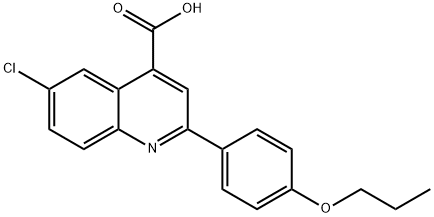 6-氯-2-(4-丙氧芬基)-喹啉-4-羧酸 结构式