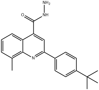 2-(4-叔丁基苯基)-8-甲基-4-喹啉卡巴肼, 590376-22-0, 结构式