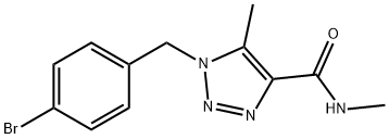 1-(4-bromobenzyl)-N,5-dimethyl-1H-1,2,3-triazole-4-carboxamide 结构式