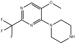 5-methoxy-4-piperazino-2-(trifluoromethyl)pyrimidine Structure
