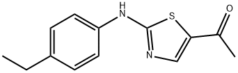 1-[2-(4-エチルアニリノ)-1,3-チアゾール-5-イル]-1-エタノン 化学構造式
