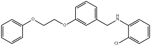 2-Chloro-N-[3-(2-phenoxyethoxy)benzyl]aniline Struktur