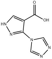 3-(4H-1,2,4-Triazol-4-yl)-1H-pyrazole-4-carboxylic acid 化学構造式