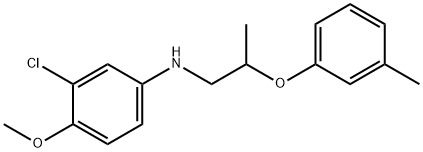 3-Chloro-4-methoxy-N-[2-(3-methylphenoxy)propyl]-aniline Struktur