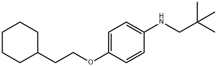 4-(2-Cyclohexylethoxy)-N-neopentylaniline 结构式