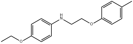 4-Ethoxy-N-[2-(4-methylphenoxy)ethyl]aniline 化学構造式