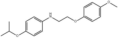 4-Isopropoxy-N-[2-(4-methoxyphenoxy)ethyl]aniline Structure