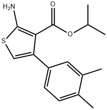 Isopropyl 2-amino-4-(3,4-dimethylphenyl)thiophene-3-carboxylate 化学構造式