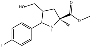 Methyl 5-(4-fluorophenyl)-4-(hydroxymethyl)-2-methylpyrrolidine-2-carboxylate Structure