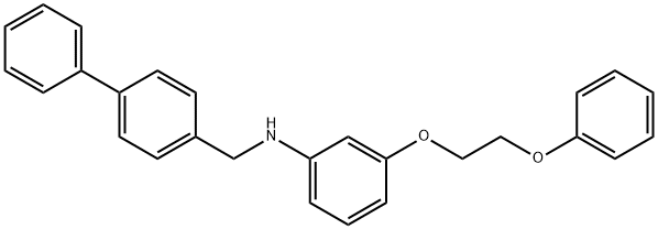 N-([1,1'-Biphenyl]-4-ylmethyl)-3-(2-phenoxyethoxy)aniline Structure