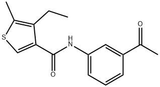 N-(3-乙酰苯基)-4-乙基-5-甲基-噻吩-3-甲酰胺,895933-20-7,结构式