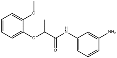 N-(3-Aminophenyl)-2-(2-methoxyphenoxy)propanamide 化学構造式