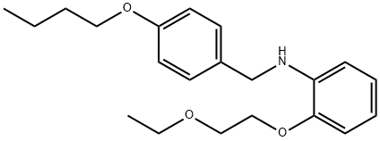 N-(4-Butoxybenzyl)-2-(2-ethoxyethoxy)aniline,1040691-16-4,结构式