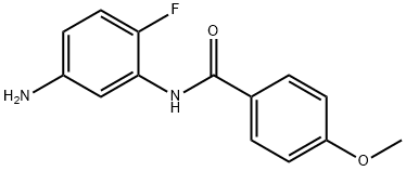 N-(5-Amino-2-fluorophenyl)-4-methoxybenzamide 化学構造式