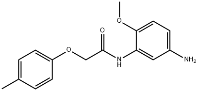 N-(5-Amino-2-methoxyphenyl)-2-(4-methylphenoxy)-acetamide Struktur