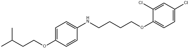 N-[4-(2,4-Dichlorophenoxy)butyl]-4-(isopentyloxy)-aniline 结构式