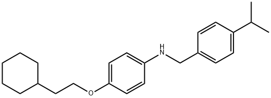 N-[4-(2-Cyclohexylethoxy)phenyl]-N-(4-isopropylbenzyl)amine Struktur