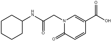 1-[(cyclohexylcarbamoyl)methyl]-6-oxo-1,6-dihydropyridine-3-carboxylic acid,1041535-22-1,结构式