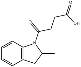 4-(2-甲基-2,3-二氢吲哚-1-基)-4-氧代-丁酸 结构式