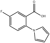 5-氟-2-(1-吡咯基)苯甲酸 结构式