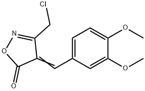 (4E)-3-(chloromethyl)-4-(3,4-dimethoxybenzylidene)isoxazol-5(4H)-one,1142199-09-4,结构式