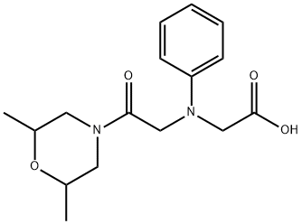 [[2-(2,6-dimethylmorpholin-4-yl)-2-oxoethyl](phenyl)amino]acetic acid Structure