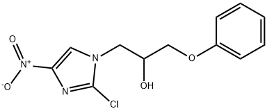 1-(2-chloro-4-nitro-1H-imidazol-1-yl)-3-phenoxypropan-2-ol Struktur