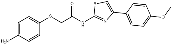 2-[(4-aminophenyl)thio]-N-[4-(4-methoxyphenyl)-1,3-thiazol-2-yl]acetamide,914204-21-0,结构式