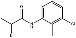 2-溴-N-(3-氯-2-甲基苯基)丙酰胺 结构式