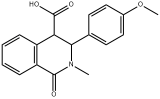 3-(4-methoxyphenyl)-2-methyl-1-oxo-1,2,3,4-tetrahydroisoquinoline-4-carboxylic acid Struktur