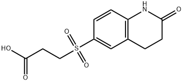 3-[(2-oxo-1,2,3,4-tetrahydroquinolin-6-yl)sulfonyl]propanoic acid Struktur