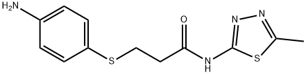 3-[(4-aminophenyl)thio]-N-(5-methyl-1,3,4-thiadiazol-2-yl)propanamide Structure