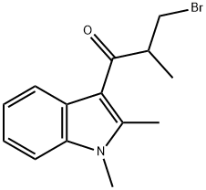 3-bromo-1-(1,2-dimethyl-1H-indol-3-yl)-2-methylpropan-1-one Structure