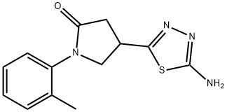 4-(5-amino-1,3,4-thiadiazol-2-yl)-1-(2-methylphenyl)pyrrolidin-2-one,1142202-37-6,结构式
