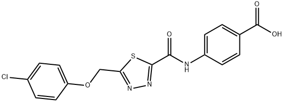 4-[({5-[(4-chlorophenoxy)methyl]-1,3,4-thiadiazol-2-yl}carbonyl)amino]benzoic acid,1142202-91-2,结构式