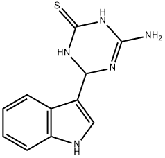 4-amino-6-(1H-indol-3-yl)-1,6-dihydro-1,3,5-triazine-2-thiol,931302-38-4,结构式