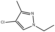 4-chloro-1-ethyl-3-methyl-1H-pyrazole Struktur