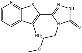 5-(3-aminothieno[2,3-b]pyridin-2-yl)-4-(2-methoxyethyl)-4H-1,2,4-triazole-3-thiol,1030430-68-2,结构式