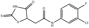 N-(3-chloro-4-fluorophenyl)-2-(2-mercapto-4-oxo-4,5-dihydro-1,3-thiazol-5-yl)acetamide Structure