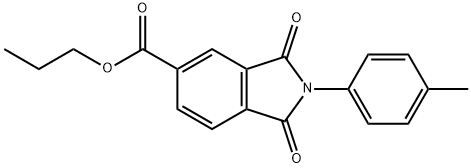 1,3-二氧代-2-对-甲苯基-2,3-二氢-1H-异5-吲哚甲酸丙酯 结构式