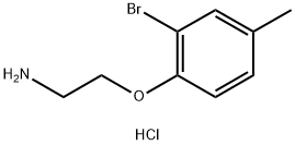 [2-(2-ブロモ-4-メチルフェノキシ)エチル]アミン塩酸塩 化学構造式