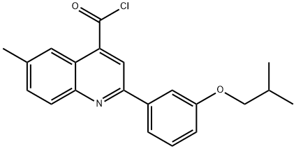 2-(3-isobutoxyphenyl)-6-methylquinoline-4-carbonyl chloride|2-(3-异丁氧基苯基)-6-甲基喹啉-4-甲酰氯