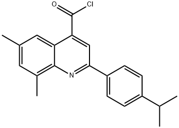 2-(4-异丙苯基)-6,8-二甲基喹啉-4-甲酰氯, 1160262-70-3, 结构式